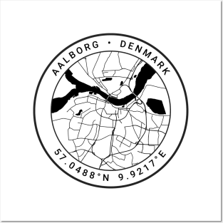 Aalborg Map Posters and Art